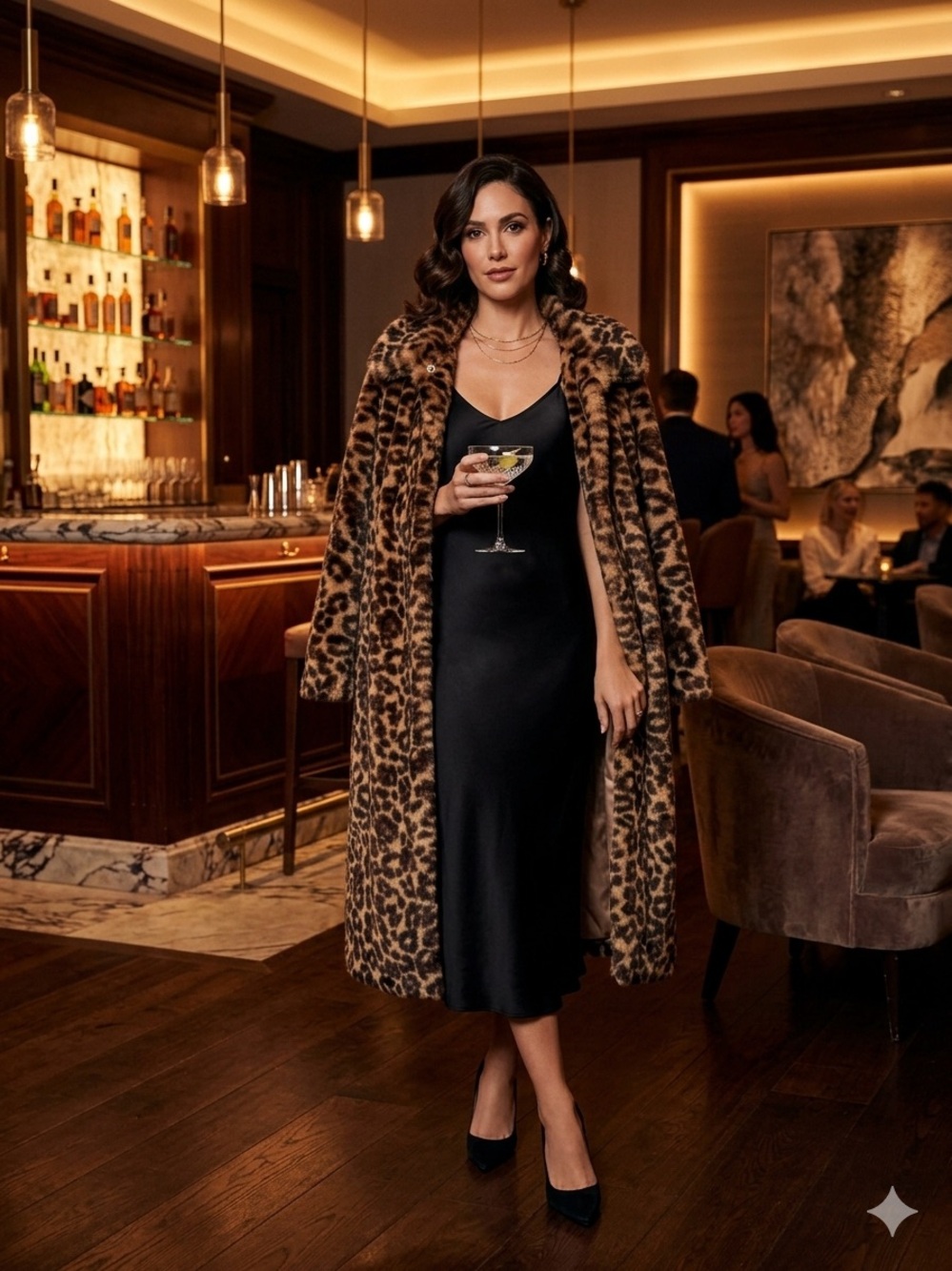Abercrombie & Fitch Leopard Faux-Fur Coat